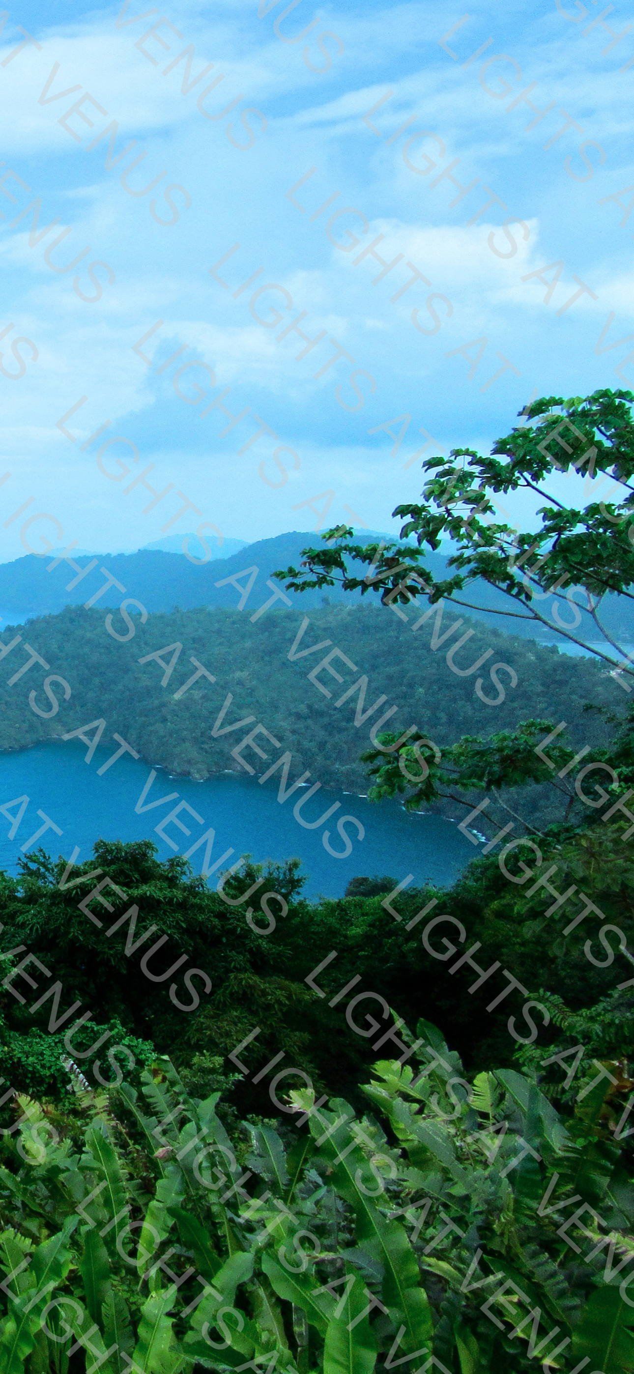 Wallpaper - Mountain view of the Caribbean Sea