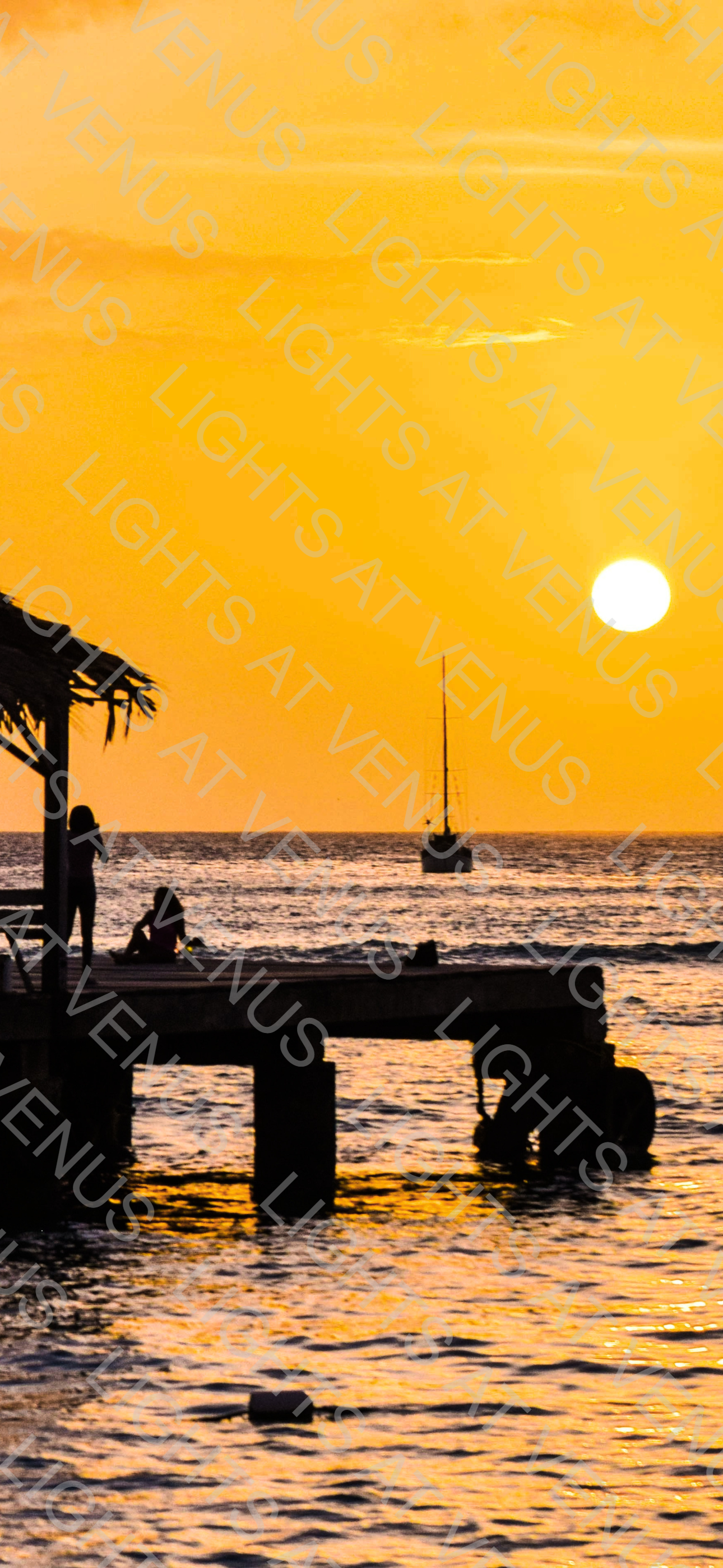 Wallpaper - Yellow Sunset at Pigeon Point